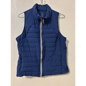 Tangerine Women's Blue Puffer Vest XL Lightweight Quilted Design Very Soft Warm